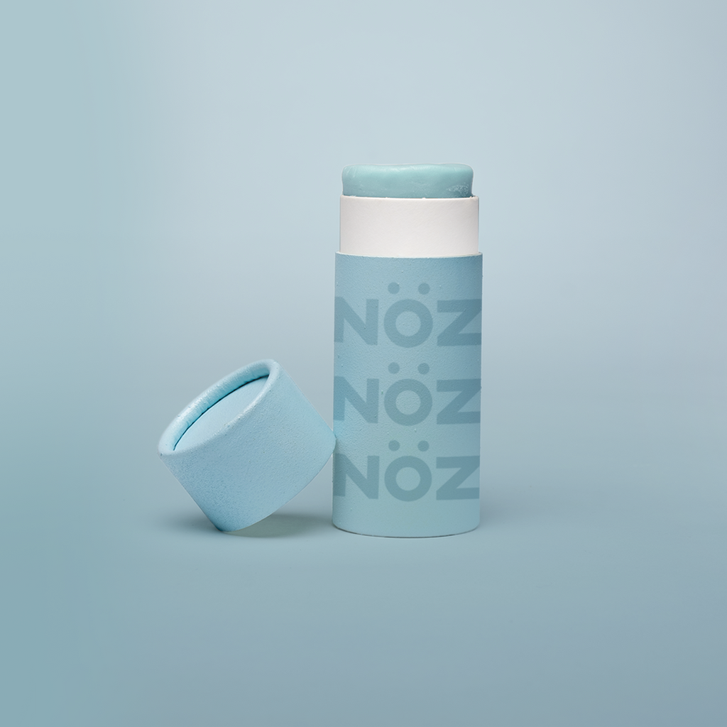 Front view of Nöz sunscreen in color Blue