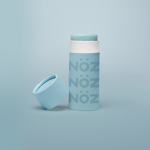 Front view of Nöz sunscreen in color Blue